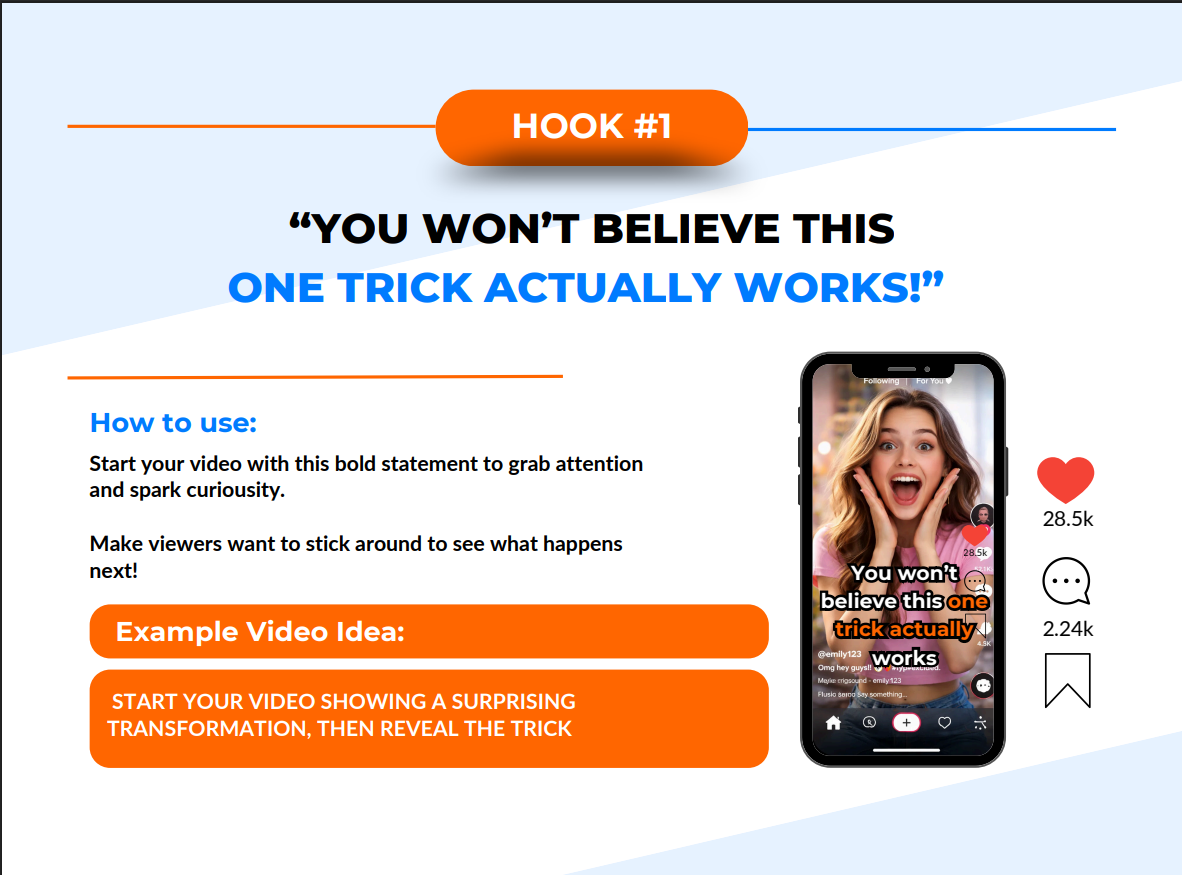 TikTok Viral Hook Templates for Creators (20 High-Converting Hooks)