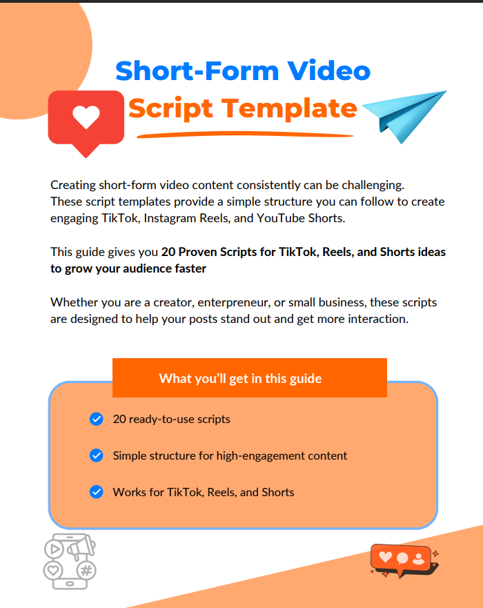 Short Form Video Script Templates